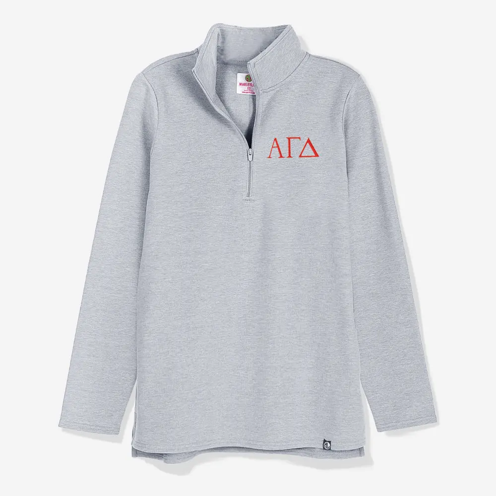 Alpha Gamma Delta Pullover Sweatshirt | Heathered Gray