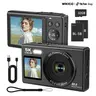 WIKICO 5K 80MP Vlogging Camera for Beginners - Dual Screen Selfie & Rear Cam, 18X Digital Zoom, 8 Shooting Modes (Time Lapse, Auto Focus, 21 Filters), Portable Gift Set with 32GB Card, 2 Batteries, USB Compatible