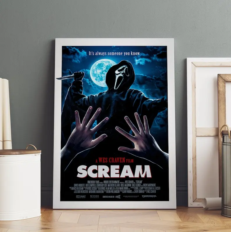 Scream Poster | Classic Movie Wall Art | Rolled Poster Print | Movie Room Gift .Poster Decorations, Holiday Poster - Halloween Party Decorations.Wall Decor.Poster Gift For Holiday, Halloween, Birthday, Christmas