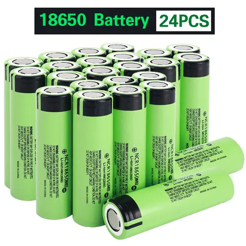 24pcs 18650 Rechargeable Lithium Ion Batteries - 3500mAh (<5000mAh) 3.6V High-Capacity Charging Replacement Batteries for Power Banks, Household Appliances, 8-Hour Runtime, 18650 Battery*24Pcs