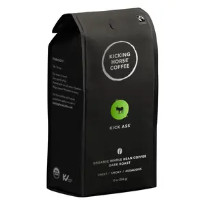 Horse Coffee, Kick Ass, Dark Roast, Whole Bean, 10 Oz