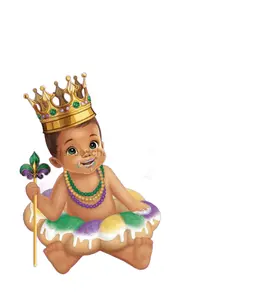 10"Sq Let Them Eat King Cake W/Baby Sign Mardi Gras AP736223