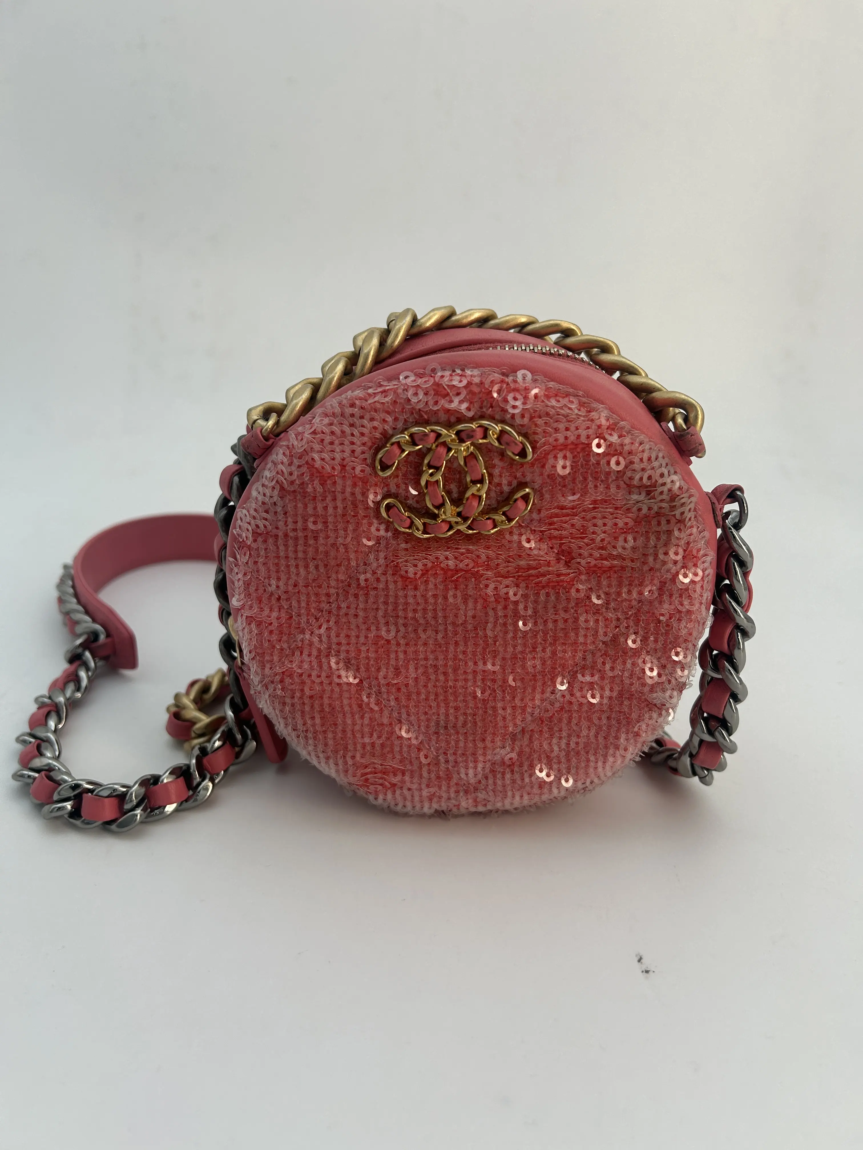 Shoulder Bag Round Chanel Purse Chanel 1995 Cc Diamond-quilted