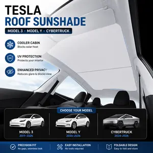 Tesla Roof Sunshade UV Protection Heat Insulation Glass Roof Shade (2017–2026)