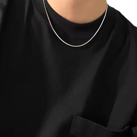 Simple Plain Stainless Steel Chain Necklace, Minimalist Chain Necklaces, Casual Style Necklaces, Fashion Jewelry for Party, Daily Clothing Decor, Durable Fashion Accessory, Trendy All-match & Exquisite Jewelry for Birthday Gift