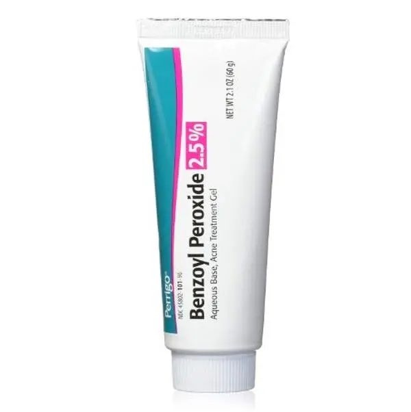 Perrigo 2.5% Benzoyl Peroxide Acne Treatment Gel 60gm Tube Blemish Relief Care Acne Clearing Products