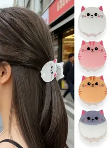 Women's Sweet Cute Cartoon Animal Cat Hair Clip, Ponytail Bangs Styling Small Hair Claw, Daily Party Fashion Accessory