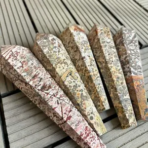 Leopard Stone Wands Random Three Pieces