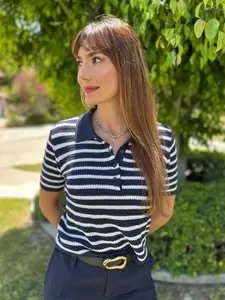 Crochet polo T-Shirt