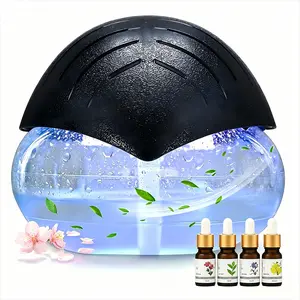 Portable Air Humidifier for Home, Office Use - Equipped with 4 x 10ml Fragrance Oils, LED Night Light