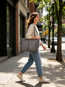 Women's Crossbody Bag, Fashionable Elegant Handbag, Large Capacity Multi-Pocket Waterproof Casual 15-Inch Laptop Tote Bag