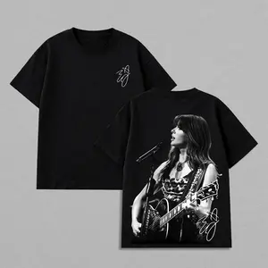 Langley Retro Country Rock Album 2026 Tee T-Shirt Menswear Top Heavy Cotton Unisex Oversize Country Rock Music Vintage Graphic Streetwear Cotton Tee for Men and Women Fans