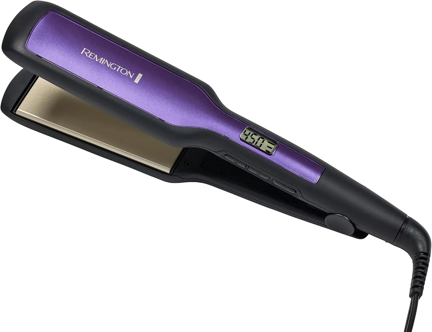 Remington 1 3/4" Flat Iron, Hair Straightener with Anti-Static Technology | 30-Second Heat Up, 60 Minute Auto Shut-Off, 30% Longer Plates, Titanium + Ceramic Coating, Reduces Frizz for Sleek Styling