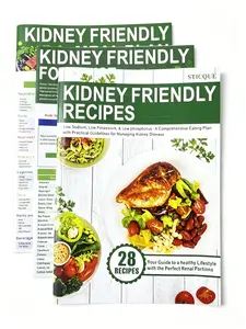 Party gift booklet,3 Dietary Recipes Suitable for Patients with Kidney Disease!Family Dinner Version, Low Phosphorus, Low Potassium, Low Sodium, along with a Chart of Oxalate Content and a Kidney Disease Healthy Diet Plan. Dialysis and CKD,SummerVibes