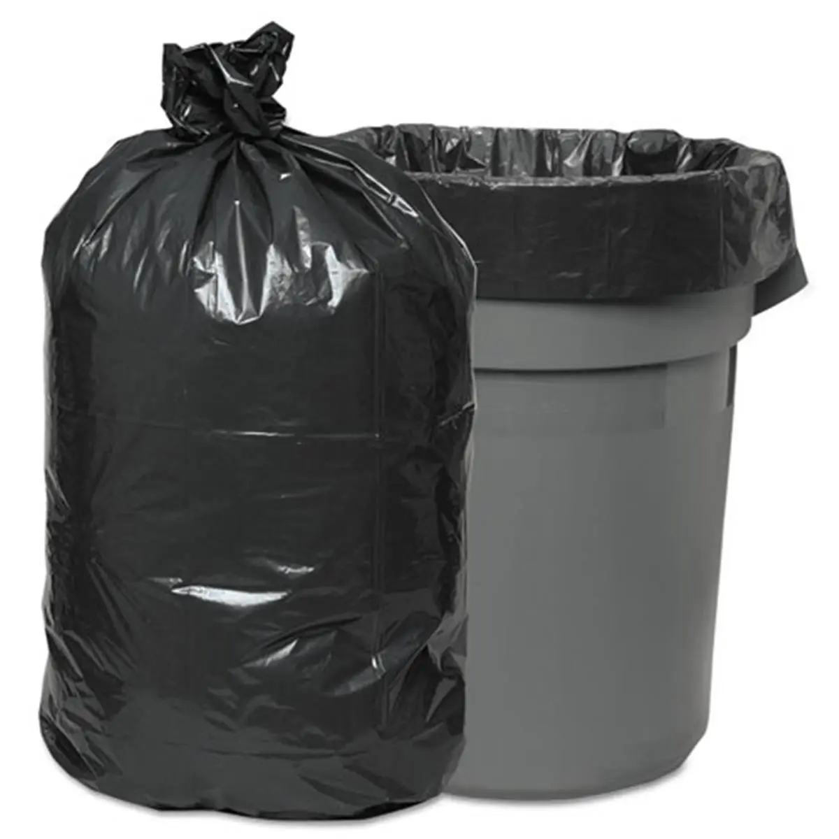 212 MAIN Star Coreless Roll Trash Bags, 60-Gal White, 25-Count, Leak-Proof, Mineral-Reinforced, Performance Seal Waste Can Liners