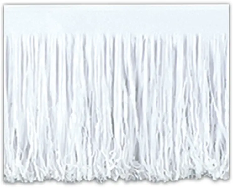 DDI 6-Ply Tissue Fringe Drape - White Case of 12