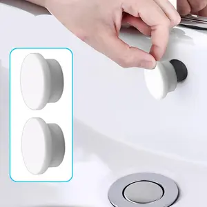 Bathroom Rubber Wash Basin Overflow Ring, Kitchen Sink Washbasin Drain Seal Stopper, Bathtub Drain Cap Plug Accessories