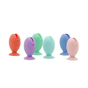 6PCS/set Fish-Shaped Silicone Toothbrush Holder, Mini Cute Toothbrush Stand, Portable Toothbrush Protector, Travel Toothbrush Cover, Home & Travel Use，home essential，Daily Oral Care Essentials