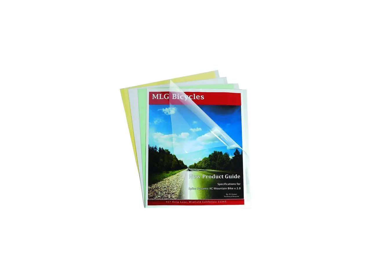 C-line 31347 Polypropylene No-Punch Report Cover, Letter, 60 Sheet Capacity, Clear, 100/Box