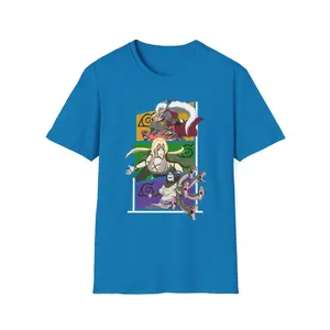 Naruto Legendary Sanins Unisex Softstyle T-Shirt, Jiraiya Tsunade Orochimaru Tee, Anime Fan Shirt, Gift for Naruto Fans, Naruto Trio Shirt