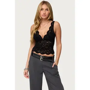 Araura Lace Velvet Floral Top Araura Lace Velvet Floral Top