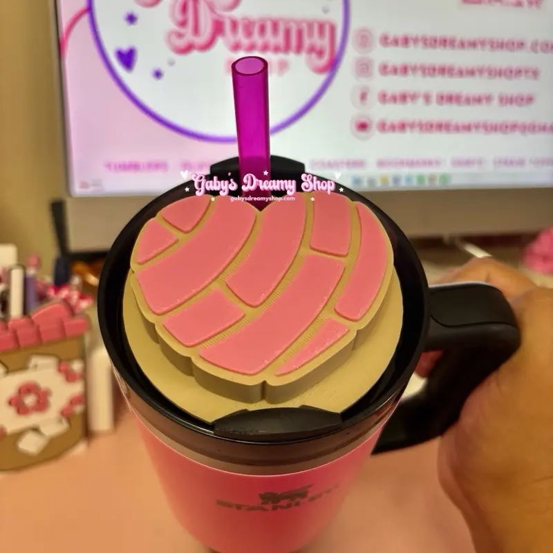 Mexican Heart Concha Lid Topper, Concha Lid Topper, Tumbler Topper, Name Tag, 3D Printed Concha Lid Topper