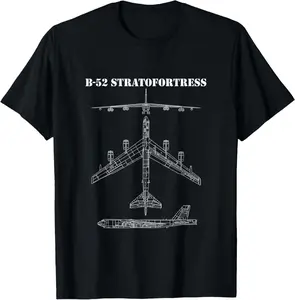 Cotton(pure) B-52 Stratofortress Aeroplane Bomber B52 T-Shirt