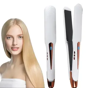 Ceramic Coating Flat Iron Professional 1 Inch Floating Plate Hair Straighteners 2-in-1 Solution for Styling Needs No Battery 110-220V Portable for Home & Travel Gift Daily Mum Titanium