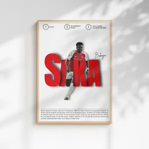 Bukayo Saka Arsenal Poster: Soccer Star Wall Art (. Download)