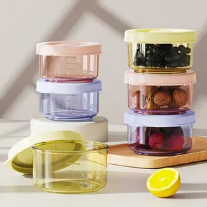 6 Pack Leakproof PP Storage Containers with Lids BPA Free Microwave Dishwasher Safe Stackable Colorful Food Containers for Kitchen Lunch Christmas Gift