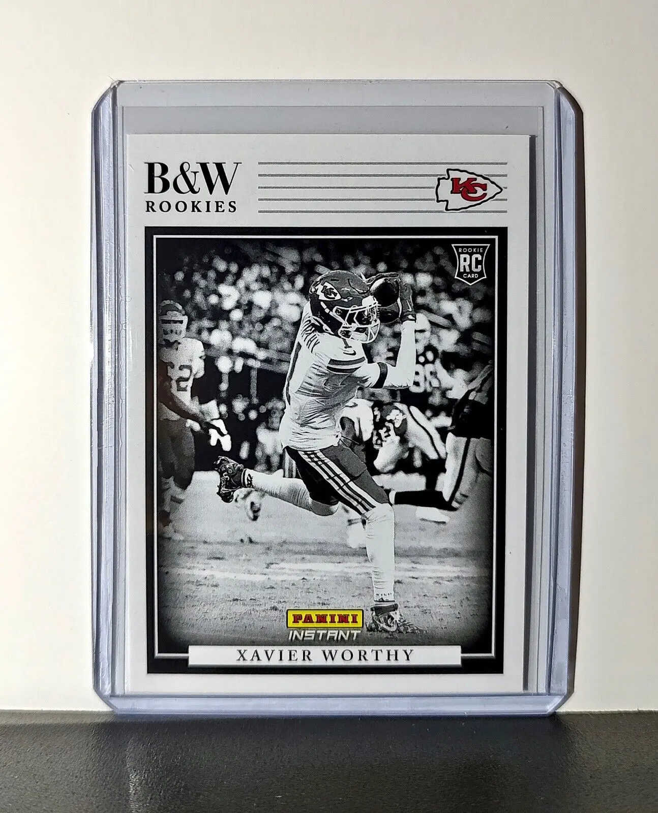 Xavier Worthy 2024 Panini NFL #23 Black & White Rookies Card Chiefs 1 of 680