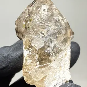 1.75” Rare Natural Alligator Citrine Specimen - Elestial Citrine & Smoky Quartz