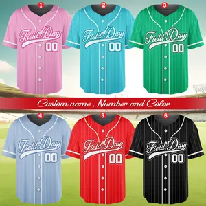 Personalized Field Day Baseball Jersey  Custom Name Baseball Jersey Shirt  Baseball Jersey Uniform For School Field Day  Fun Day Oufit