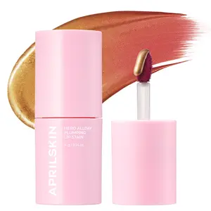 [APRILSKIN Official] Hero All Day Plumping Lip Stain | 24H Long-Lasting | Quick Visible Plumping for Fuller-Looking Lips | Smudge-Proof & Transfer Proof Wipe-Off Tint | Natural Rose