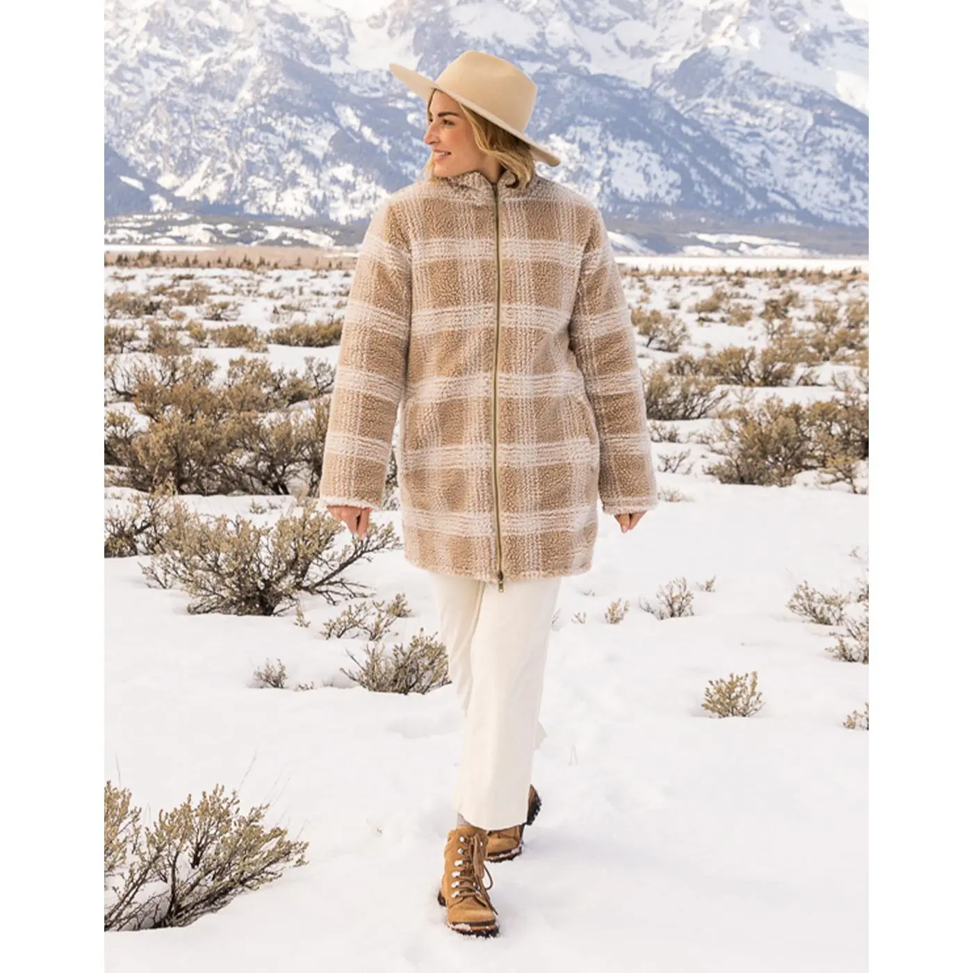 Mason Reversible Jacquard Jacket: Lt. Khaki Plaid - FINAL SALE