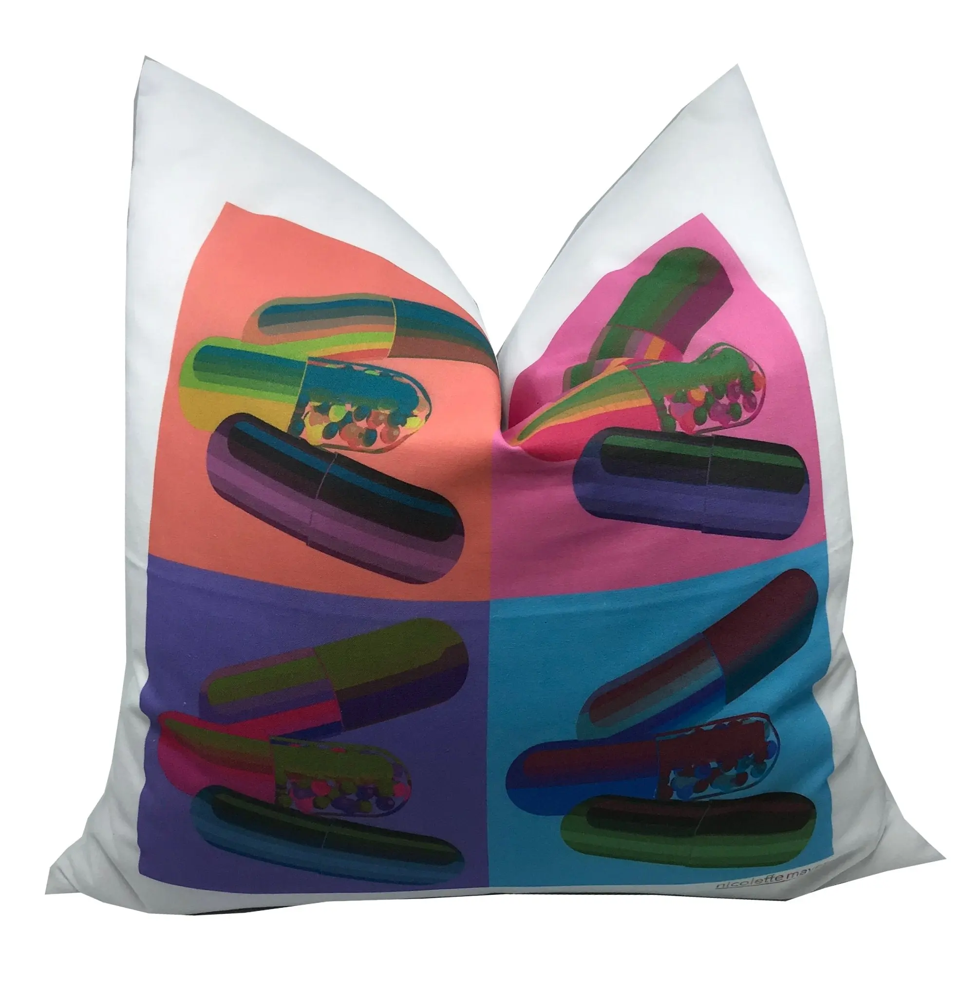 Ode To Hurst Neon Linen Cotton 22x22 Square Pillow