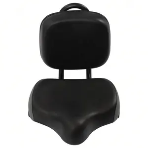 Extra Wide Bike Seat With Backrest And Comfortable Ergonomic Design For Men And Women - Adjustable Height Leather Saddle Pad For EBike