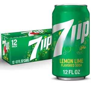 7UP Lemon Lime Soda 12 fl oz Cans 12 Pack Caffeine Free Low Sodium Natural Flavors Perfect for Cocktails Mocktails Cooking Baking - Seltzer Healthy
