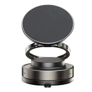2026 Upgraded Vacuum Magnetic Car Phone Holder, 360° Suction Cup, N52 Magnet, Foldable, for Cars/gyms/mirrors/smooth Surfaces, Car Phone Mount, Universal Smartphone Holder