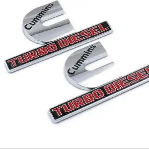 Cummins Turbo Diesel 3D Decal Badges - Nameplate Emblems for Ram 2500 3500 - Nameplate Accessories - 2pcs Set