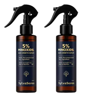 【3X Size】SylvaSeren 5% Minoxidil Hair Growth Spray For Men & Women,Treatment for Hair Loss & Thinning,Blends Rosemary and Biotin,120ml Daily Haircare