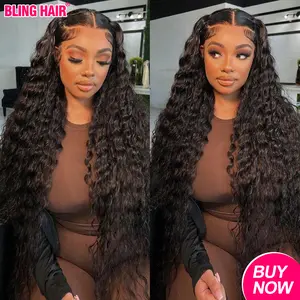 Bling Hair 36inch 38inch Deep Wave 13x6 Lace Frontal Wig Deep Curly Human Hair Wigs For Women Brazilian 13x4 Water Wave Lace Front Wig Pre Plucked Brazilian 13x6 Deep Wave Lace Front Wig Pre Plucked Lace Frontal Wig #SummerVibes