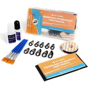 Fishing Rod Tip Repair Kit, 10/20 Replacement Pole Tips with Complete Supplies, Parts and Instructions