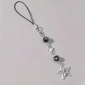 Punk Star Design Phone Chain, Cute Phone Lanyard, Fashion Phone Strap for Women & Girls, Mobile Phone Decoration Accessories
