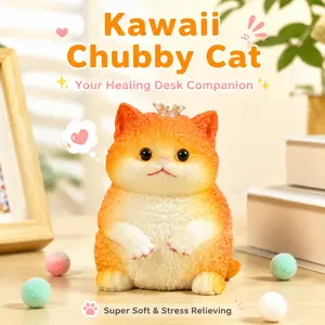 Sumshyne Cute Handmade Cat Squeeze Toys-Soft TPR Stress-Relief & Sensory Grip Set for Relaxation and Gifting