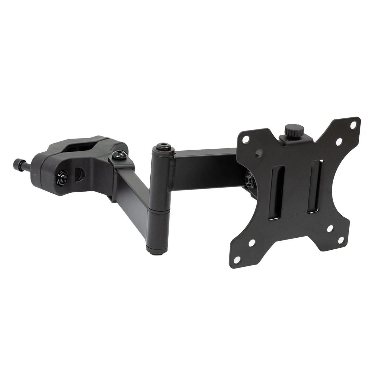 Mount-It! Full Motion Pole Mount Monitor Arm for Screens up to 32", Adjustable VESA Pole Mount with Tilt Swivel Rotation, Fits 75x75 & 100x100 VESA Monitors
