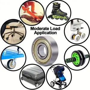 2pcs High-Speed 608zz Carbon Steel Ball Bearings, Double Shielded Design, Low Noise Durable Parts for Skateboards Longboards and Rollerblades