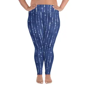 Tie Dye Ocean Curvy Girl Leggings