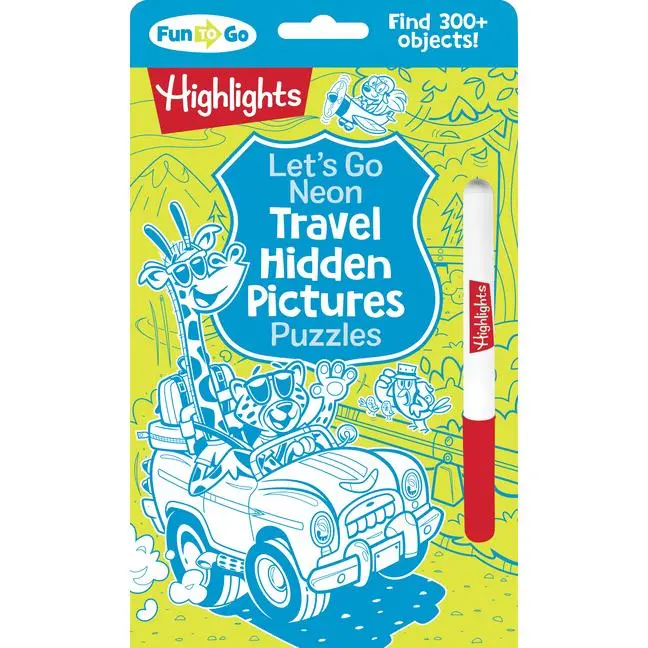 Let's Go Neon Travel Hidden Pictures Puzzles by Highlights (Paperback)