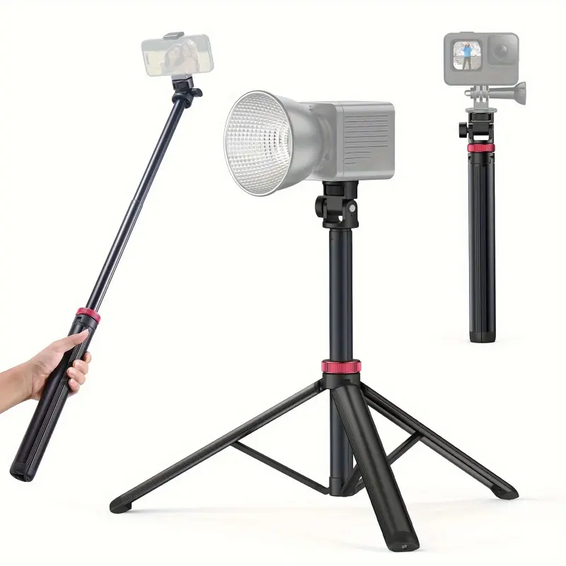 81 inch 205cm Extendable Aluminum Tripod Portable Light Stand 1/4 Screw 360 Ball Head for Cameras Smartphones Lightweight Travel Tripod for Video Photo Tripod Selfie